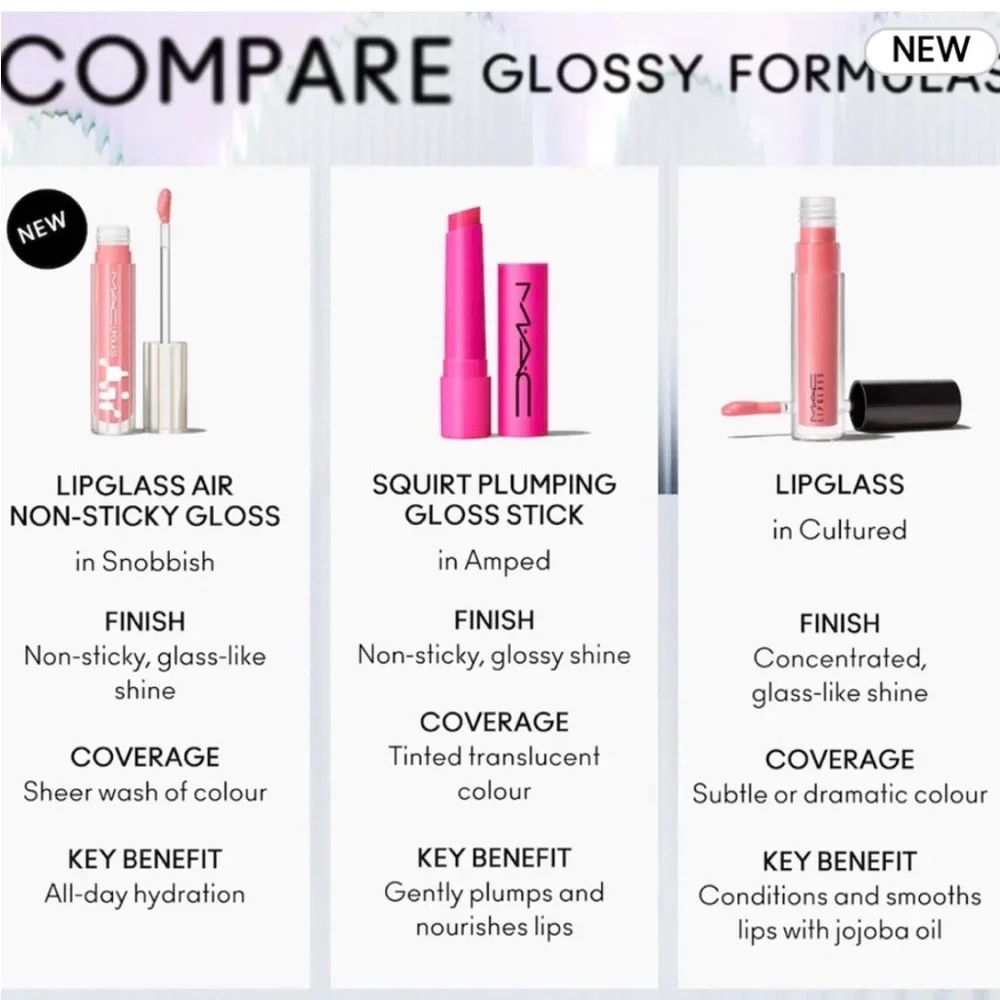 ZEPHYR a MAC LIPGLASS AIR NON-STICKY GLOSS. Non-sticky, glass-like shine 🌞